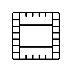 film negative icon, photography day line art, photography day icon - simple black line art icon of film negative, for photography day celebrations. photography vector art.