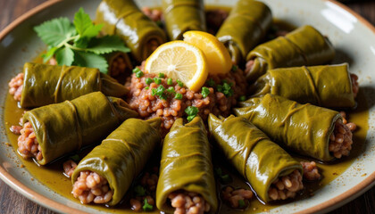 A plate of traditional dolma