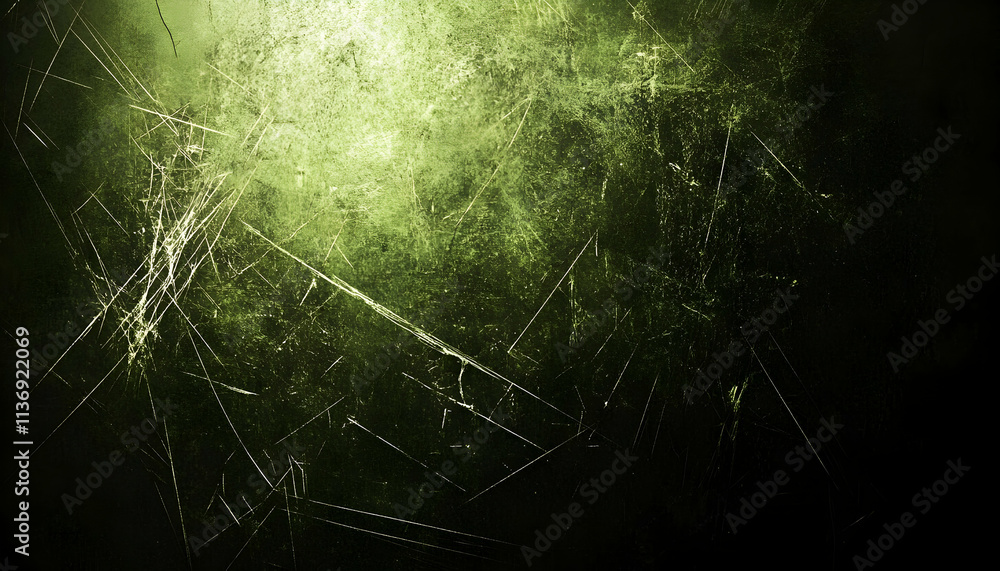 Poster dark green grunge texture with scratch marks, ideal for background design or overlay. perfect for ad