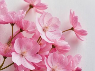 Obraz premium Pretty in pink A closeup of delicate flowers