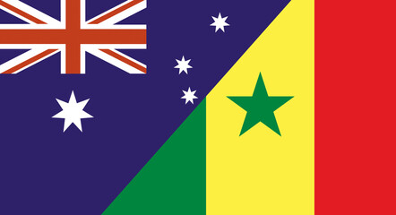 Flag of Australia and Senegal. Political relations