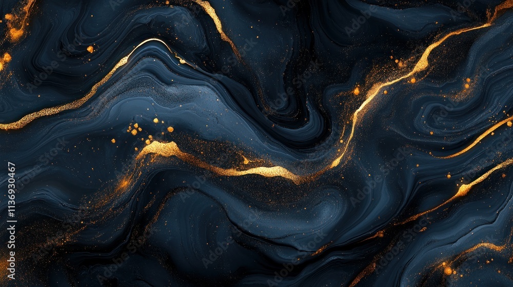 Poster luxury abstract art featuring fluid patterns created with alcohol ink techniques.