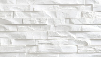 Obraz premium Seamless white brick wall texture for interior design or backsplash; minimal vector style. 