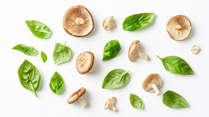 Fresh Mushrooms and Basil: A Culinary Delight