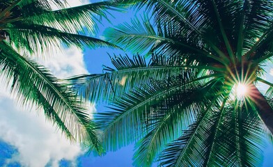 Fototapeta premium palm tree leaves