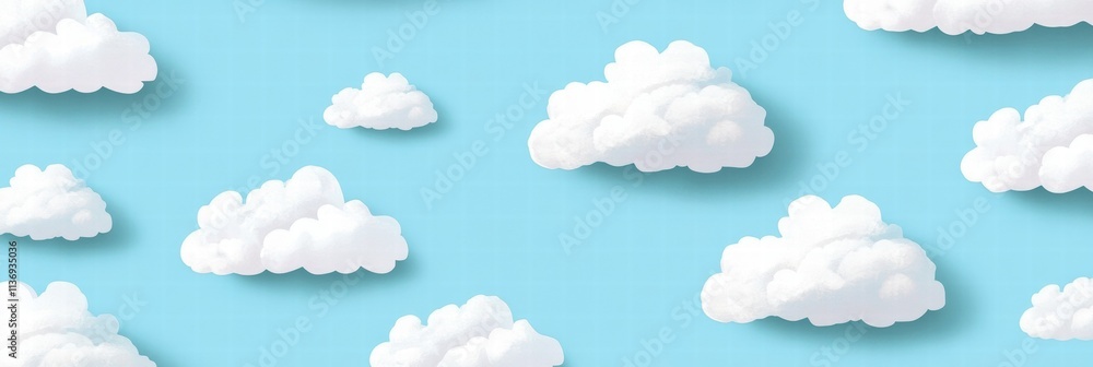 Poster light and fluffy clouds drift across a vibrant sky, creating a serene atmosphere perfect for sparkin