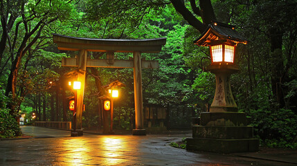 Japanese cultural symbols during National Foundation Day celebrations.
