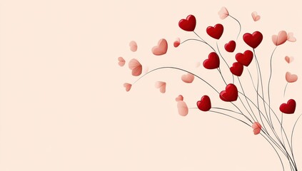 Obraz premium A Beautiful Arrangement of HeartShaped Flowers Symbolizing Deep Love and Romance, Perfect for a Special Valentines Day Celebration and Gifting to That Cherished Someone You Adore