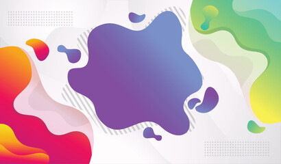 Dynamic style banner design with fluid color gradient elements