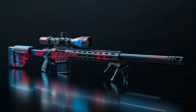 gaming firearm, 3D render