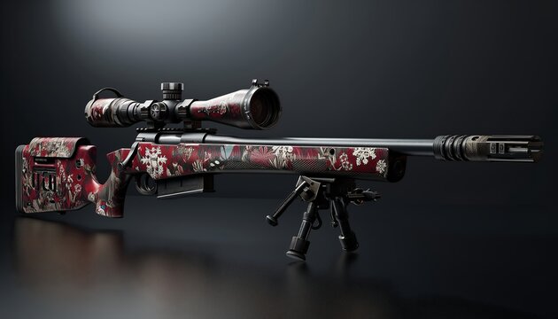 gaming firearm, 3D render