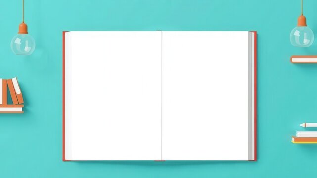 A high-resolution image of a mockup book cover and back cover featuring a blank design ready for customization, high resolution, customization