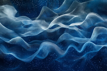 Obraz premium Dynamische Textur in Blautönen, die Bewegung und Leichtigkeit ausstrahlt