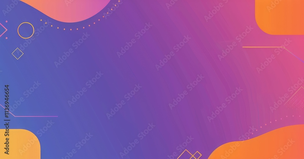 Aufkleber abstract gradient background with geometric shapes for graphic design use.