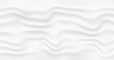 Vector image with abstract white background decorated with smooth gradient lines. Dynamic wavy lines add artistic accent creating elegant and modern design.