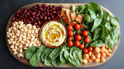 Vibrant Vegetarian Medley: A Colorful and Healthy Plate