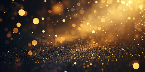 Obraz premium A shiny, grainy brass metal texture with a pearl gold metallic gradient, creating a sparkling and luxurious abstract background, ideal for banners or decorative designs.