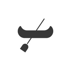 Canoe Icon Set Vector illustration in black
