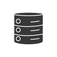 Database Icon Set Vector illustration in black