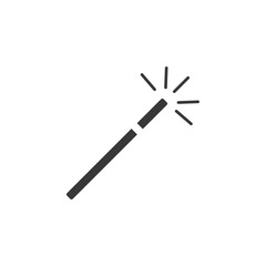Magic Wand Icon Set Vector illustration in black
