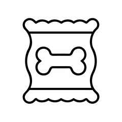 dog treat icon, dog day line art, dog day icon - simple black line art icon of dog treat, for dog day celebrations. dog day vector art.