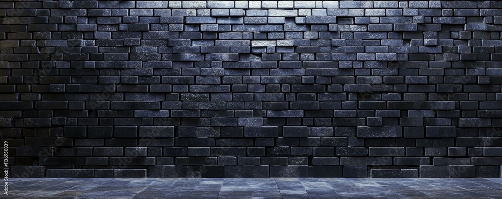Poster futuristic, semigloss mosaic tiles arranged in the shape of a wall. hexagonal, bricks stacked to cre