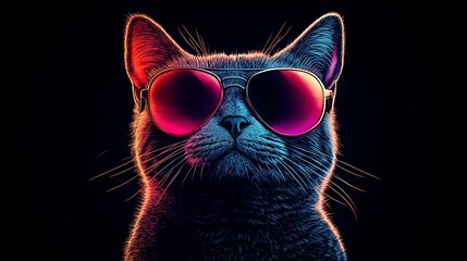 Cool cat wearing sunglasses.
