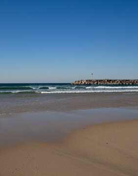 Paisagem de praia a norte de Portugal. Vila Praia de Ancora Praia de bandeira azul sinonimo de qualidade de aguas.
