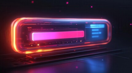 A glowing progress bar on a holographic dashboard showing the reduced costs of an optimized cloud deployment