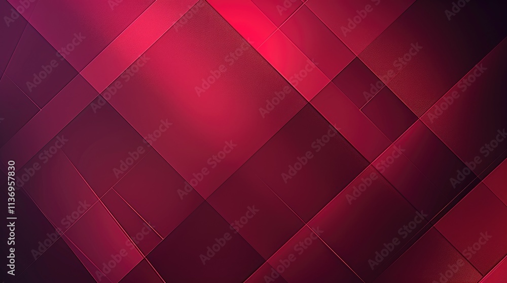 Poster abstract geometric pattern with shades of red, creating a modern and dynamic visual effect.