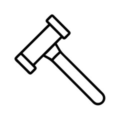 hammer icon, labor Day line art, labor day icon - simple black line art icon of hammer, symbolizing labor day celebrations. labor day vector art.
