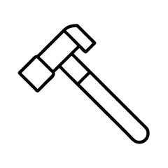 hammer icon, labor Day line art, labor day icon - simple black line art icon of hammer, symbolizing labor day celebrations. labor day vector art.