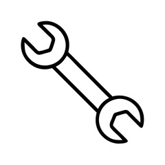 mechanic s wrench icon, labor Day line art, labor day icon - simple black line art icon of mechanic s wrench, symbolizing labor day celebrations. labor day vector art.