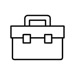 Obraz premium toolbox icon, labor Day line art, labor day icon - simple black line art icon of toolbox, symbolizing labor day celebrations. labor day vector art.