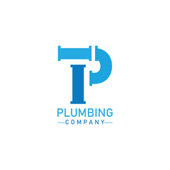 Plumbing logo vector icon illustration design