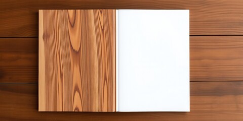 A set of front and back book cover mockups with blank space for customization on a wooden surface, wooden, mock-up, mockup
