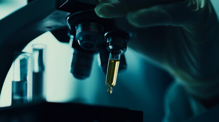  "Precision in Focus: Doctor Conducting Laboratory Analysis"

