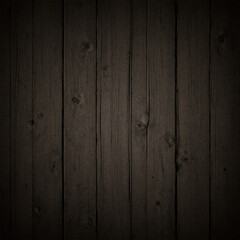 Naklejka premium Texture de bois foncé avec des planches alignées pour fond ou design graphique.