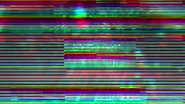 4k looped animated digital glitch grunge overlay background footage
