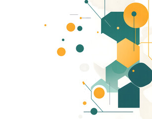Obraz premium Abstract Geometric Background with Colorful Hexagons and Lines