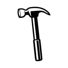 steel hammer isolated drawing line art style sketch classic vintage design illustration