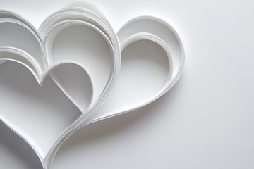 The elegant white hearts are a beautiful representation of love and romance, making them perfect for celebrating special occasions like Valentines Day, where affection and devotion abound