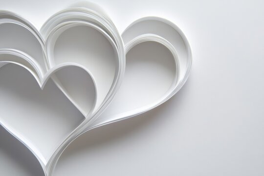 The elegant white hearts are a beautiful representation of love and romance, making them perfect for celebrating special occasions like Valentines Day, where affection and devotion abound