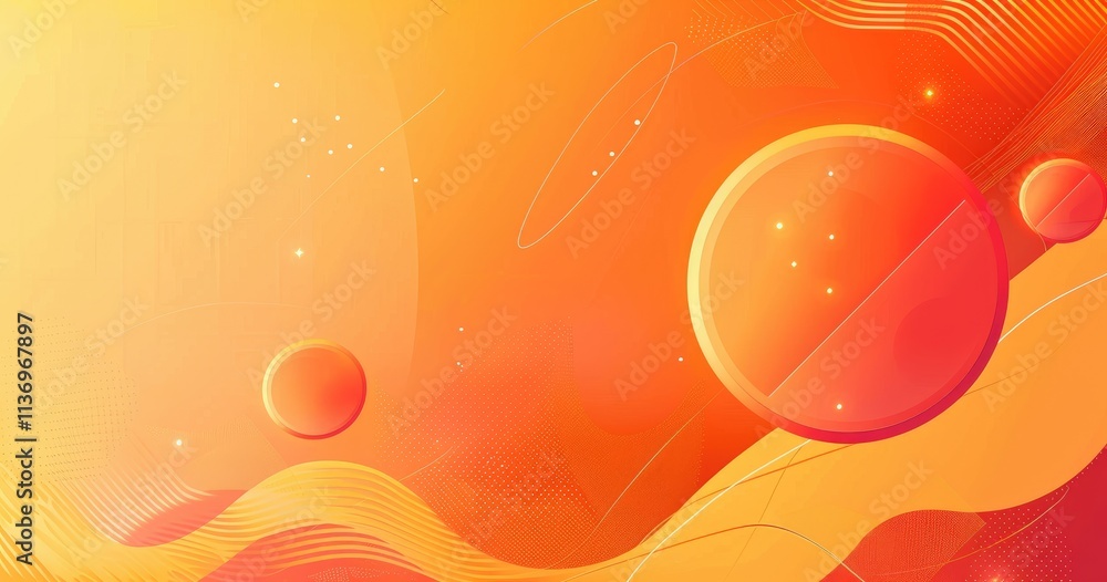 Poster abstract design featuring vibrant colors and circular shapes, ideal for backgrounds or graphics.