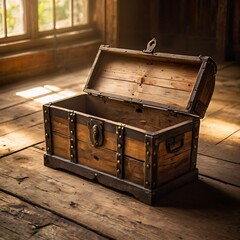 Wooden treasure chest