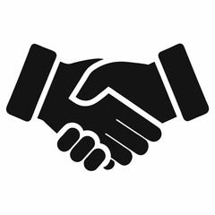 handshake isolated silhouette 