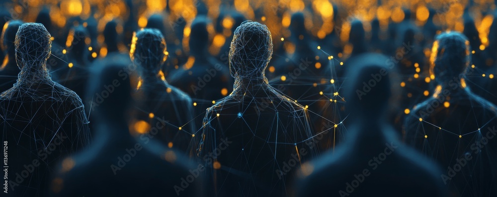 Poster the concept of communication and network. people who use wireless technology. visualization