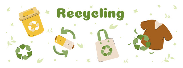 Promote recycling and sustainability through creative graphics and illustrations