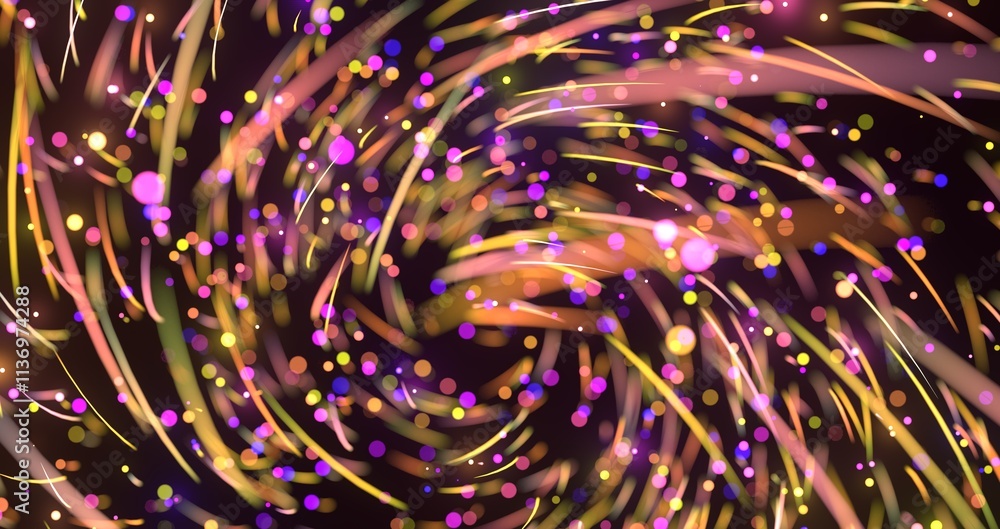 Poster Abstract background with colorful spiral swirl lines
