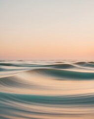 Obraz premium Golden Sunset Sea Waves Abstract Background Animation